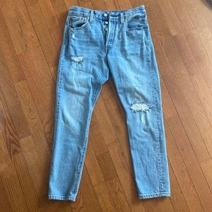 Levi’s Premium 501 S distressed skinny Jean W28 L28
